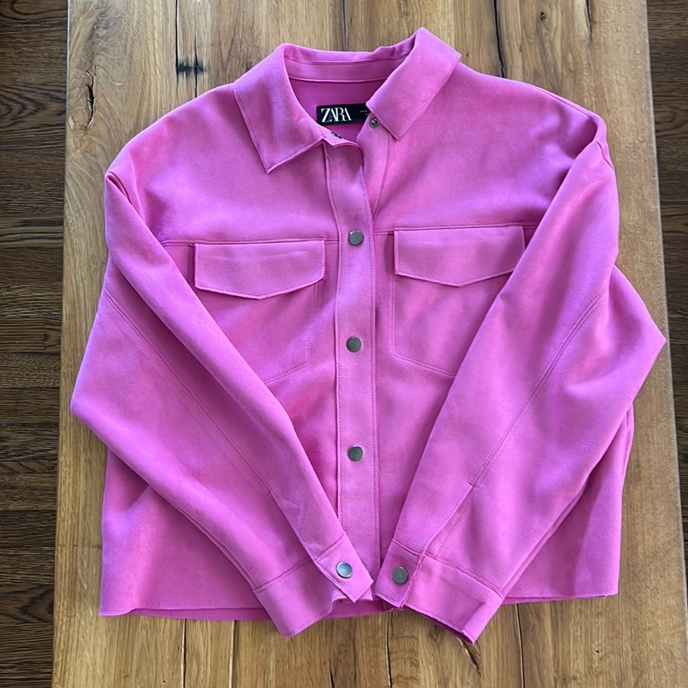 Zara Faux Suede Jacket-xs